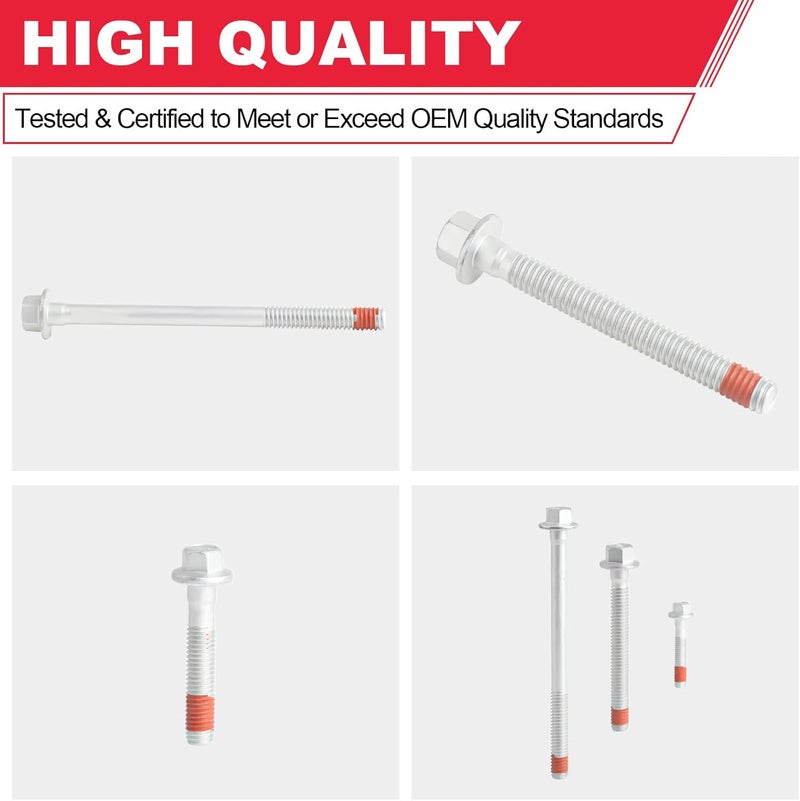 Fitede Cylinder Head Bolts Set Compatible with Chevy Corvette Silverado GMC Sierra Yukon Cadillac Buick Hummer Pontiac Replaces# ES72173 ES 72173 - Image 4